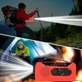 thumbnail image 4 of Wind Up Radio solar Radio solar de emergencia Radio con manivela con batería recargable Alarma SOS A Abody  Rojo, 4 of 7