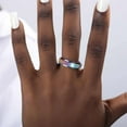 thumbnail image 6 of Yazi Spinner Ring for Women Anxiety Relief - 3Pcs 6MM Stainless Steel Sand Blast Glitter Finish Rose Gold Silver Rainbow Color Fidget Ring Band Set, 6 of 12