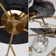 thumbnail image 4 of More Change Modern Sputnik Chandelier 15-Light 42" Crystal Ceiling Fan Retractable w/Remote, 4 of 13