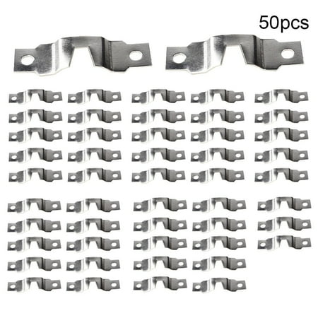 

10/50PCS Photo Frame Hardware Hook Silver Horizontal Straight Strip Hanger