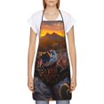 thumbnail image 2 of Fuzoiu Lizard With Sunglasses Sunset Print Waterproof Apron, Kitchen Apron for Women Men Chef, Apron for Christmas Dinner Party Cooking Baking Crafting House Cleaning Kitchen, 2 of 7