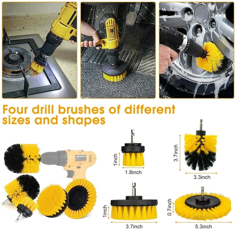 Detailing Brush Set Car Cleaning Brushes Power Scrubber Drill