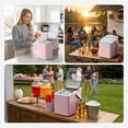 thumbnail image 4 of SIMZLIFE Portable Countertop Ice Maker Machine, 26 lbs Ice Per Day, 9 Bullet Ice Cubes Ready in 6 Minutes, Small & Large Ice Sizes, Self-Cleaning, 1.1L Water Tank, Ice Scoop & Basket, Pink, 4 of 12