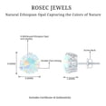 thumbnail image 5 of Rosec Jewels Ethiopian Opal Stud Earrings for Women (4 Carat, AAA Grade) - October Birthstone Earrings - Ready to Gift, 925 Sterling Silver, 5 of 7