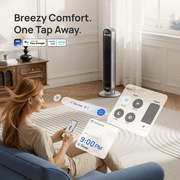 DREO 36 Smart Tower Fans for Home, 28Ft/s Velocity, 20dB Quiet Bedroom Fan, 90° Oscillating Fan, LED Display, 4 Modes, 8 Speeds, 8H Timer, Works with WiFi Control 2026 upgraded