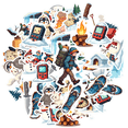 thumbnail image 2 of cartoon Winter Camping Stickers, Waterproof Winter Camping Sticker for Water Bottle Laptop Phone Cases Planner Skateboard Luggage Helmet Party Favor Decor, Ideal for Adults Teens Teacher Rewards, 2 of 9