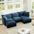 thumbnail image 2 of Gewnee Slipcovered U Shape Sectional Deep Seat Sectional Sofa Couch, Modular 3 Seater Sofa with French Edges Design Sofa Comfy Cloud Couch for Living Room, 2 of 28
