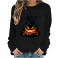 thumbnail image 2 of FNFYFH Halloween Sweatshirts for Women Ghost Pumpkin Graphic Halloween Sweater Spooky Season Sweatshirt Long Sleeve Fall Pumpkin Face Pullover Tops, 2 of 7