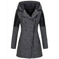thumbnail image 2 of Quinlirra Winter Jackets for Women XXL Women Warm Slim Jacket Thick Parka Overcoat Winter Outwear Hooded Zipper Coat XXL Gray, 2 of 6