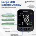 thumbnail image 2 of Path Pharm Premium Blood Pressure Monitor - High Accuracy Blood Pressure Machine for Home Use - Clear LED Display, Adjustable Arm Cuff 22-42cm - Automatic Heart Rate Monitor - USB & Battery Powered, 2 of 7
