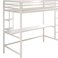 thumbnail image 3 of Pemberly Row Contemporary Metal Twin Loft Bed with Desk in Blue, 3 of 7