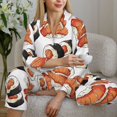 thumbnail image 6 of Uemuo Sushi Roll Pattern Womens Pajama Sets,PJ Set for Women,Pajamas for Women Logo,Long Sleeve Pajama Set for Women,Soft Long Sleeve Top With Pants-Small, 6 of 9