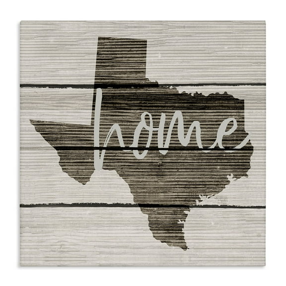 Stupell Texas Home Typography Map Canvas Art, 24 x 1.5 x 24