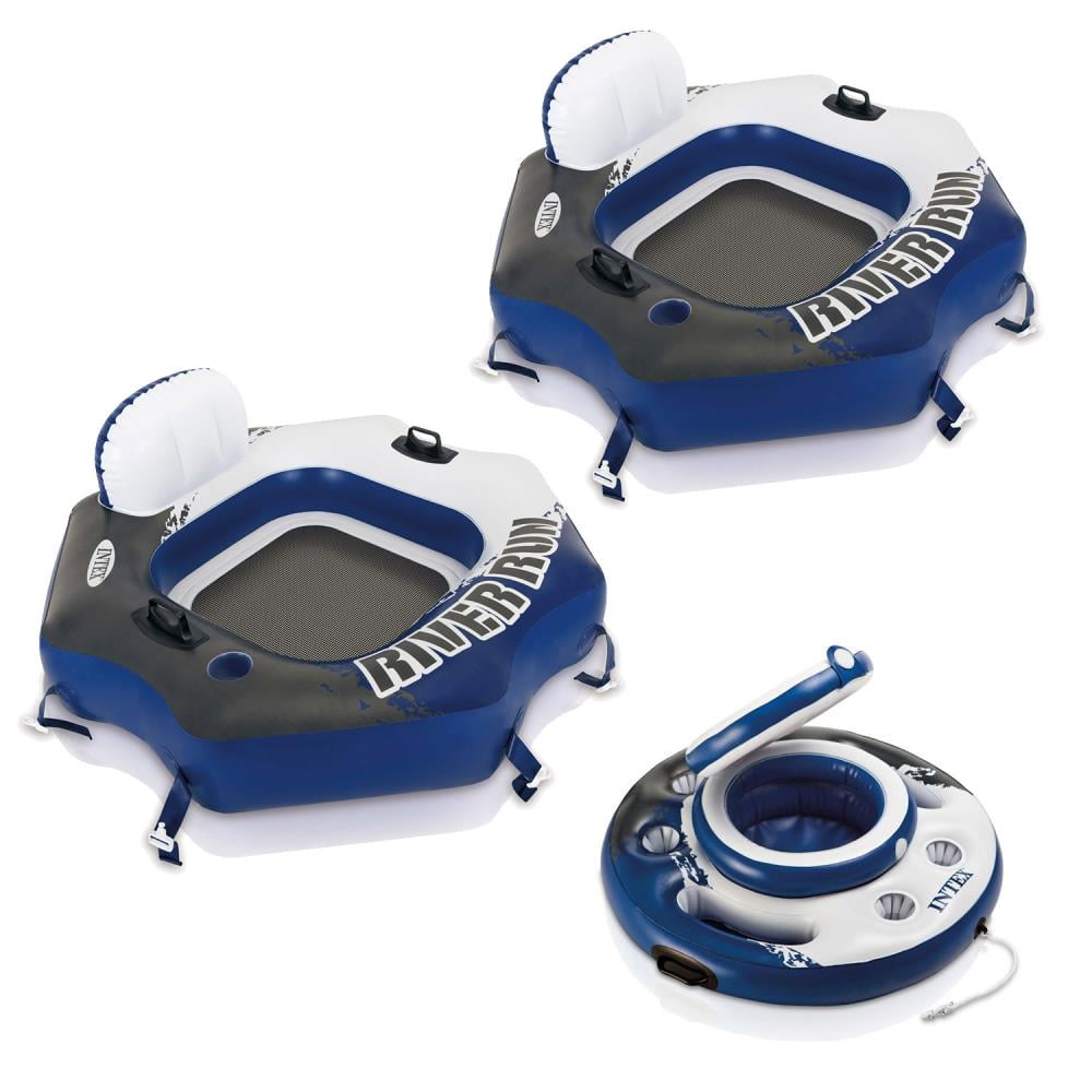 3Pack 1Seat Multicolored Inflatable Raft in the Pool Floats