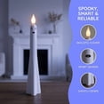 thumbnail image 2 of Cififendec 2Pcs Halloween Ghost Flameless Taper Led Candle, 9.45"×1.57", Spooky Simulation Flame LED Candle for Mantel Scene Setting Choice, 2 of 6