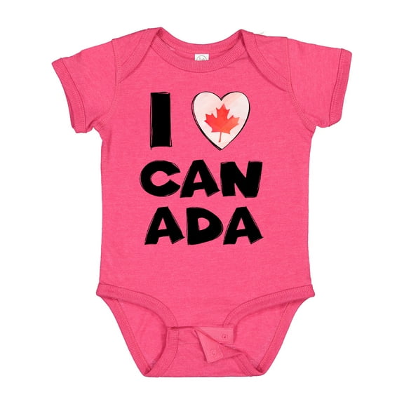Inktastic I Love Canada Heart with Maple Leaf Boys or Girls Baby Bodysuit