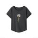 thumbnail image 1 of Camiseta de mujer con cuello redondo, camiseta de manga corta a la moda para desplazamientos y viajes L, 1 of 7