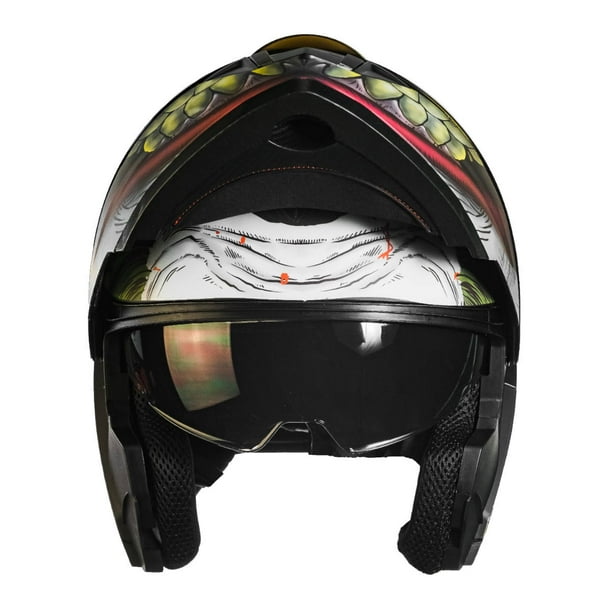 Casco Abatible Joker Guason Moto Kov Dc Comics Led Lentes KOV Zero Walmart en linea