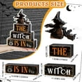 thumbnail image 3 of Yttmshdga 4 Pcs Halloween Table Decor Witch Wooden Sign Halloween Tray Decor Farmhouse Witch Tabletop Centerpiece Rustic Brew Wooden Block Signs For Home Kitchen Shel, 3 of 5