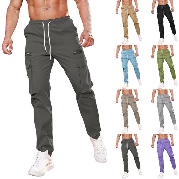 Winter Pants For Men, Insulated Utility Pants Pantalones Men's Fleece Lined Cargo Extreme Motion Mens Cargo Pants Slim Fit Pantalones Para Xxl Gray