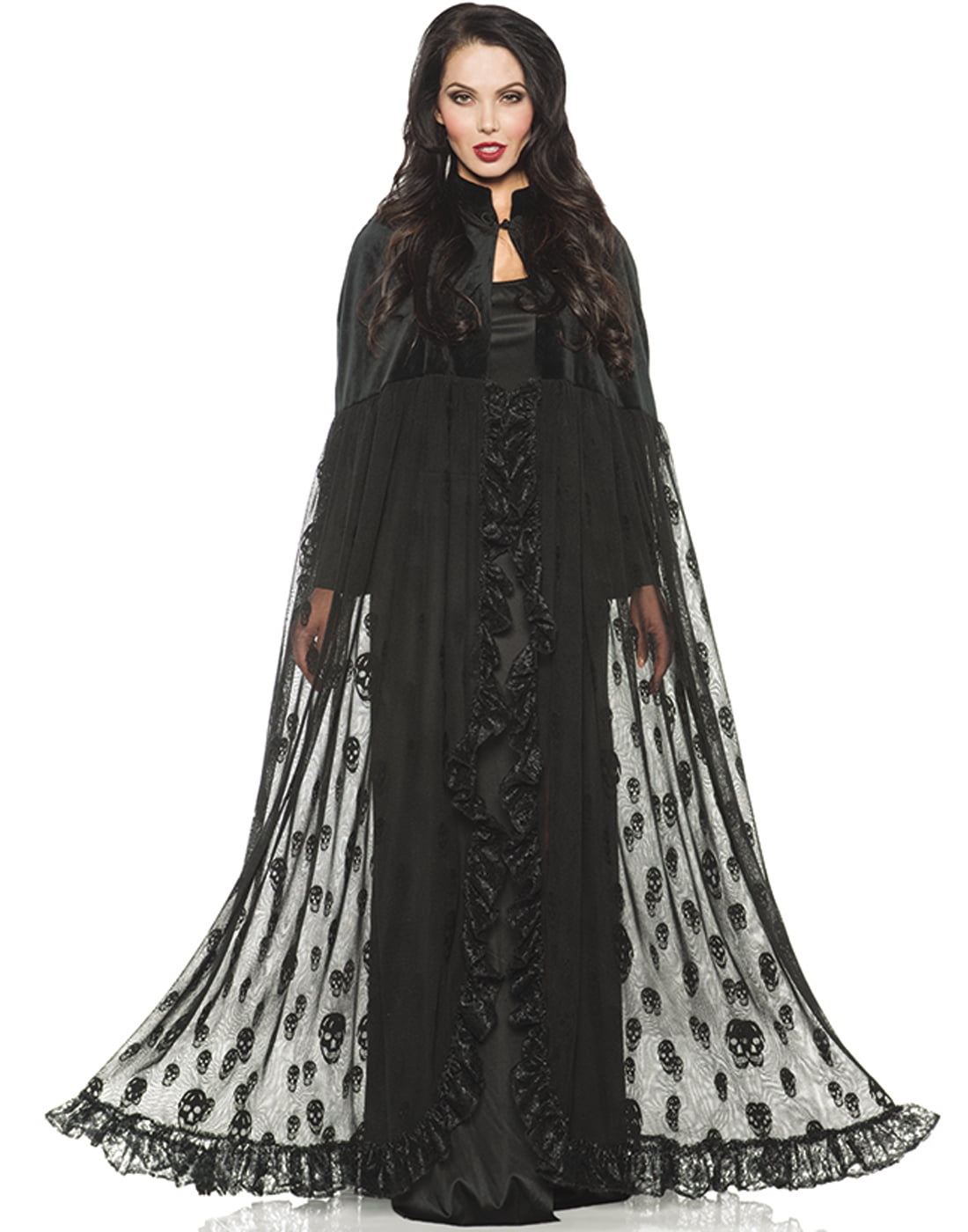 Hooded Velvet Halloween Cloak Cape Wizard Vampire Witch Wedding Gothic Medieval 
