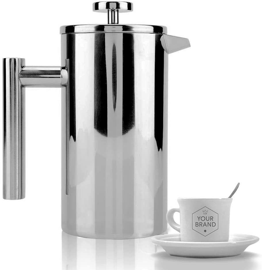 Sepeda Press Coffee Pot, French Press Coffee Maker Double Walled