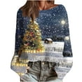 thumbnail image 2 of Neewe Sweatshirts for Women Crewneck Christmas Long Sleeve Loose Fit Knitting Cotton Tops Fashion 2025, 2 of 5