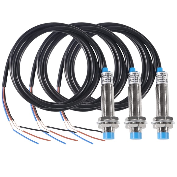 3 piezas LJ12A3-4-Z/AX M12 interruptor de proximidad inductivo detección de sensor NPN NC DC 10-30 V tipo sin escudo LJ12A3-4-Z/AX 0.157 in normalmente cerca distancia de detección interruptor de prox