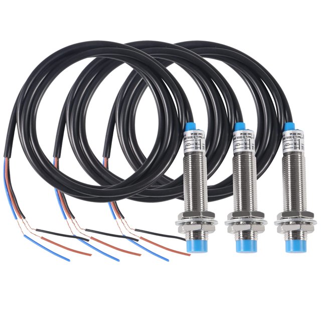3 piezas LJ12A3-4-Z/AX M12 interruptor de proximidad inductivo detección de sensor NPN NC DC 10-30 V tipo sin escudo LJ12A3-4-Z/AX 0.157 in normalmente cerca distancia de detección interruptor de prox