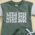 thumbnail image 5 of Durtebeua Boys Summer Outfits for Kids Summer Round Neck Solid Color Short Sleeve Two Piece Children's Outfits,6-12 Months, 5 of 7