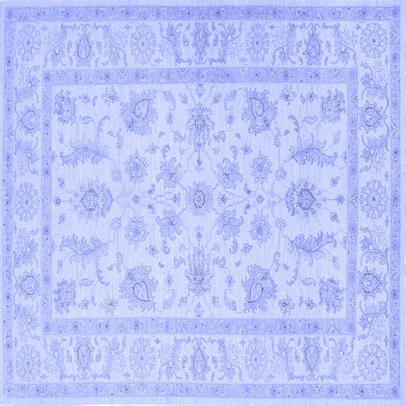Ahgly Company Indoor Square Persian Blue Traditional Area Rugs, 6' Square
