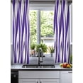 thumbnail image 2 of Purple White Moire Sheer Curtains 45 Inch Length 2 Panels Set for Living Room/Bedroom, Modern Abstract Art Elegant Kitchen Curtains Grommet Semi-Sheer Curtains Drapes Window Treatments 42"x45"x2, 2 of 7