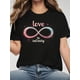 thumbnail image 1 of Valentine's Day themed Infinite Love symbol printed women's short sleeve T-shirt, stylish and personCamisetas para mujer, lindas camisetas con estampado gráfico, de manga corta, estilo casual, para ve, 1 of 7
