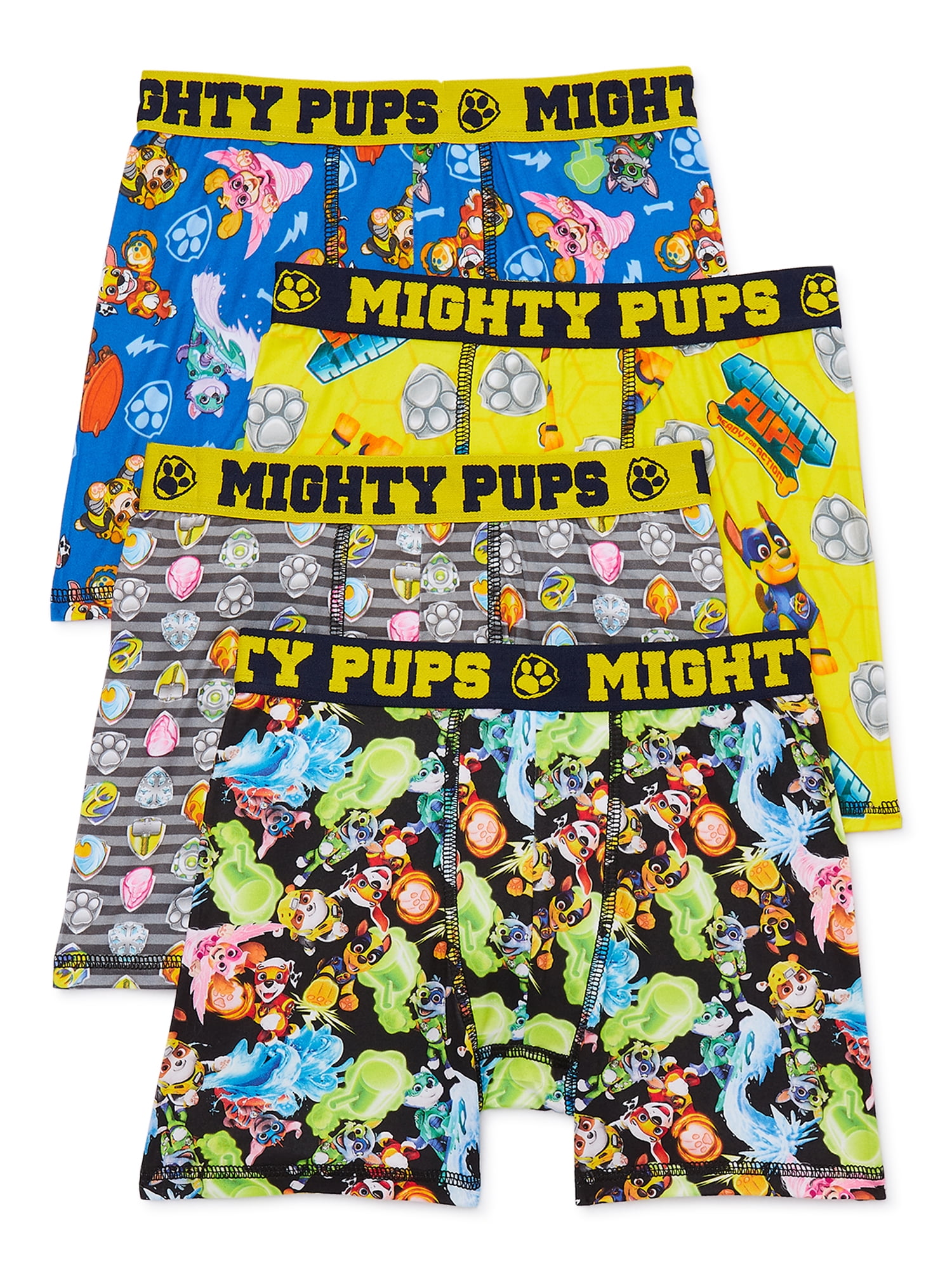 Patrol Boys Mighty Pups Boxer Brief Underpants, 4 pack, Sizes 4-10 -