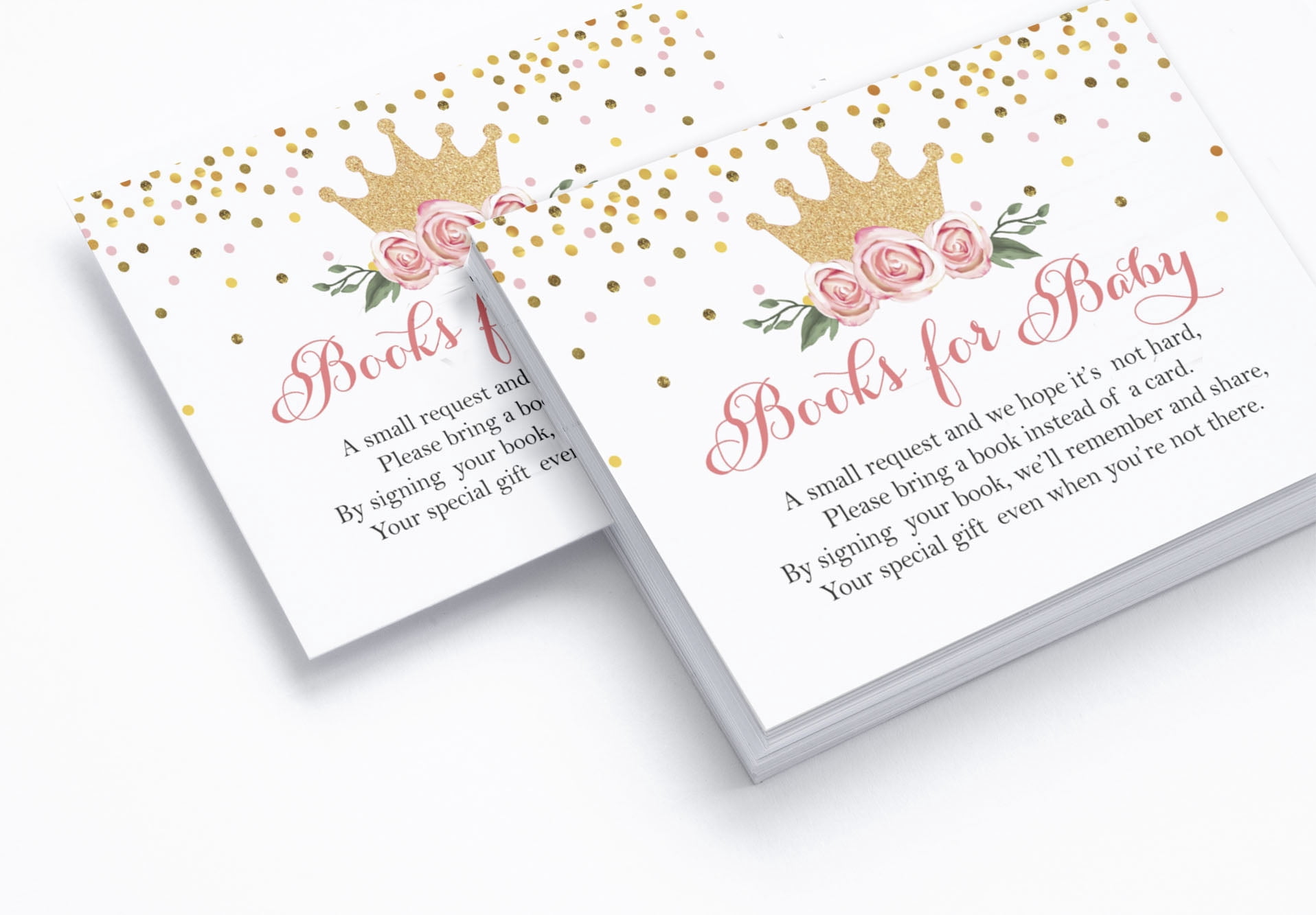 Inkdotpot Set Of 30Gender Reveal Baby Shower Invitations-Diaper Raffle Tickets And Baby Shower Book Request Cards Princess Invites Its A Boy Its A Girl