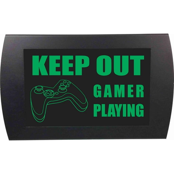 AMERICAN RECORDER - "KEEP OUT GAMER PLAYING" LED Lighted Sign