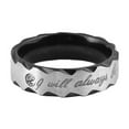 thumbnail image 1 of Will Always Be With You Stainless Promise Rings Letter Engagement Steel Couples Ring Letter Engagement Wedding Promise Rings Jewelry, 1 of 8