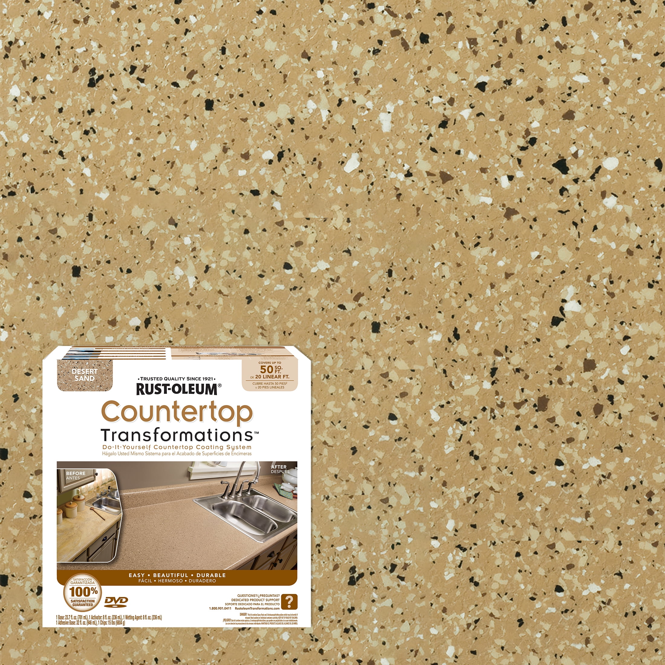 Desert Sand, RustOleum Countertop Transformations Kit258286, 70 oz