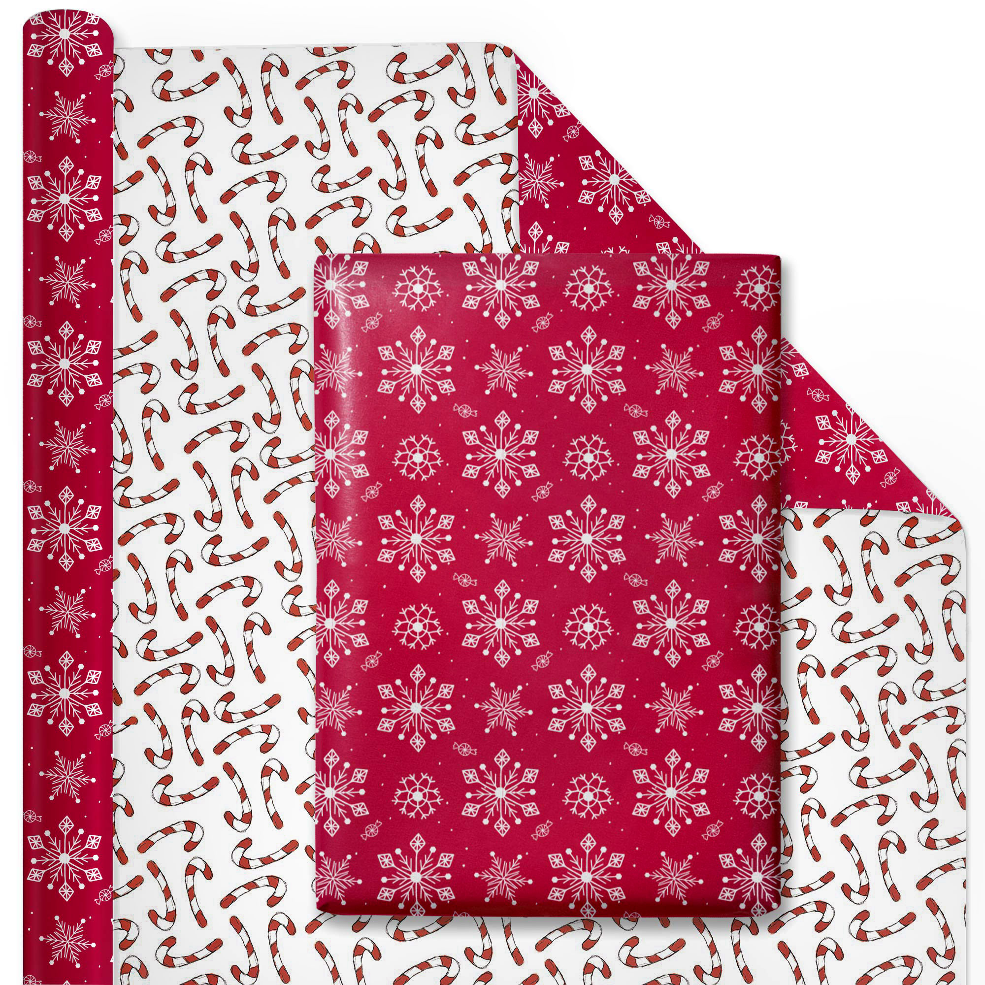 LaRibbons 30" x 10' Christmas Reversible Wrapping Paper Kit photo 6