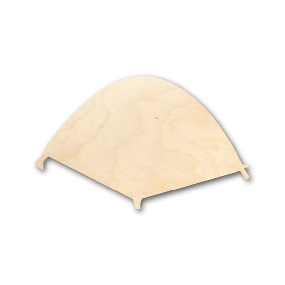 Unfinished Wood Camping Tent Shape - Craft - up to 46" DIY 8" / 1/4"