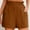 Khaki, variant on LEBONYARD Women's Shorts in Comfortable and Soft Materials,Women's Shorts Casual Flowy Linen High Waist Drawstring Elastic Pockets Beige S