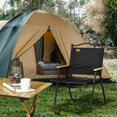 thumbnail image 2 of Outsunny Folding Camping Chair, Portable Armchair, Black, 2 of 10
