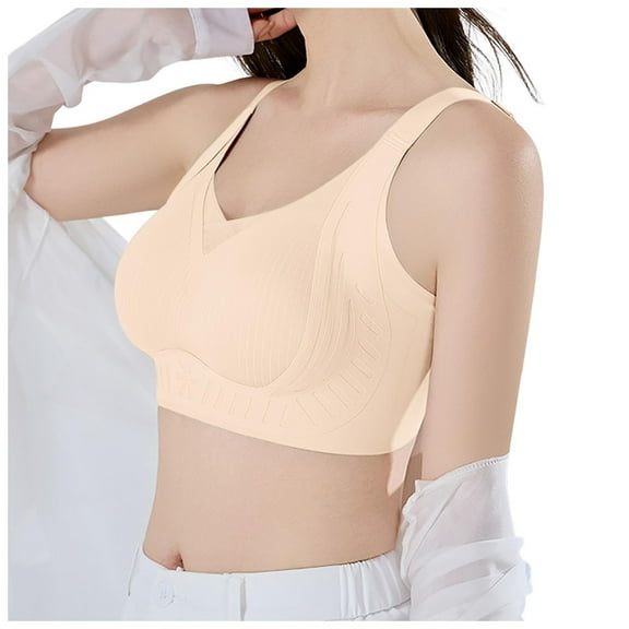 Women's Fixed Cup Lift Seamless Bra Adjustable Underwire, Breathable