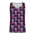 thumbnail image 4 of Homenesgenics Independence Day Shirt Women's Tank Tops for Women New Summer V-neck Sleeveless Casual Printed Button Up T-shirt, 4 of 4