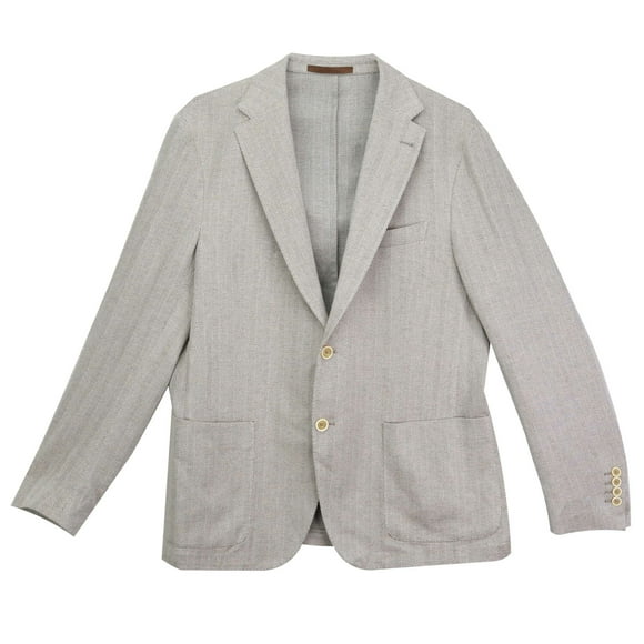 Eleventy Veste à Chevrons Marron à Simple Boutonnage pour Hommes Manteaux de Sport & Blazer - 36 US / 46 EU