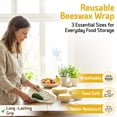 thumbnail image 3 of SUPERBEE Beeswax Wrap for Food, Set of 3 Bees Wax Wraps, Reusable Bees Wrap Paper for Wrapping Vegetables & Cheese, Bowl Covers and Sandwich Wrapping Paper, Beeswax Food Wraps - Tropical Paradise, 3 of 8