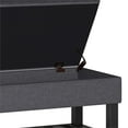 thumbnail image 3 of Cosmopolitan 44 inch Wide Rectangle Storage Ottoman Bench with Open Bottom in Slate Grey Linen Look Fabric, 3 of 8