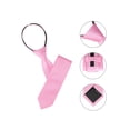 thumbnail image 5 of INSPIRE CHIC Men's Skinny Pretied Solid Color Zipper Ties Neck Adjustable Strap Wedding Groom Tie Pink One Size, 5 of 5