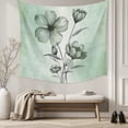 thumbnail image 5 of Green Floral Tapestry for Bedroom Wall Hanging Tapestry, Country Rustic Ombre Painting Art Watercolor Ceiling Backdrop Tapestries Poster Blanket Wall Decor for Teens Room Living Room Dorm 59" x 90", 5 of 8