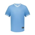 thumbnail image 2 of Holloway Sportswear M Boys Retro V-Neck Baseball Jersey University Blue/White 221221, 2 of 2